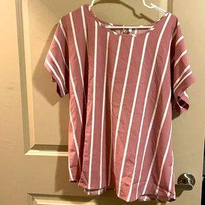 2XL Pink Stripped Shirt